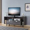 Magneticismmagnetismo Distressed Gray TV Cabinet with Two Drawers MA3671527